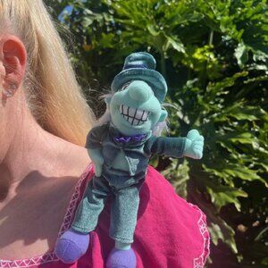 Haunted Mansion Glow-in-the-dark Hitch-hiking Ghost Hugo Shoulder Pal NWT 12345
